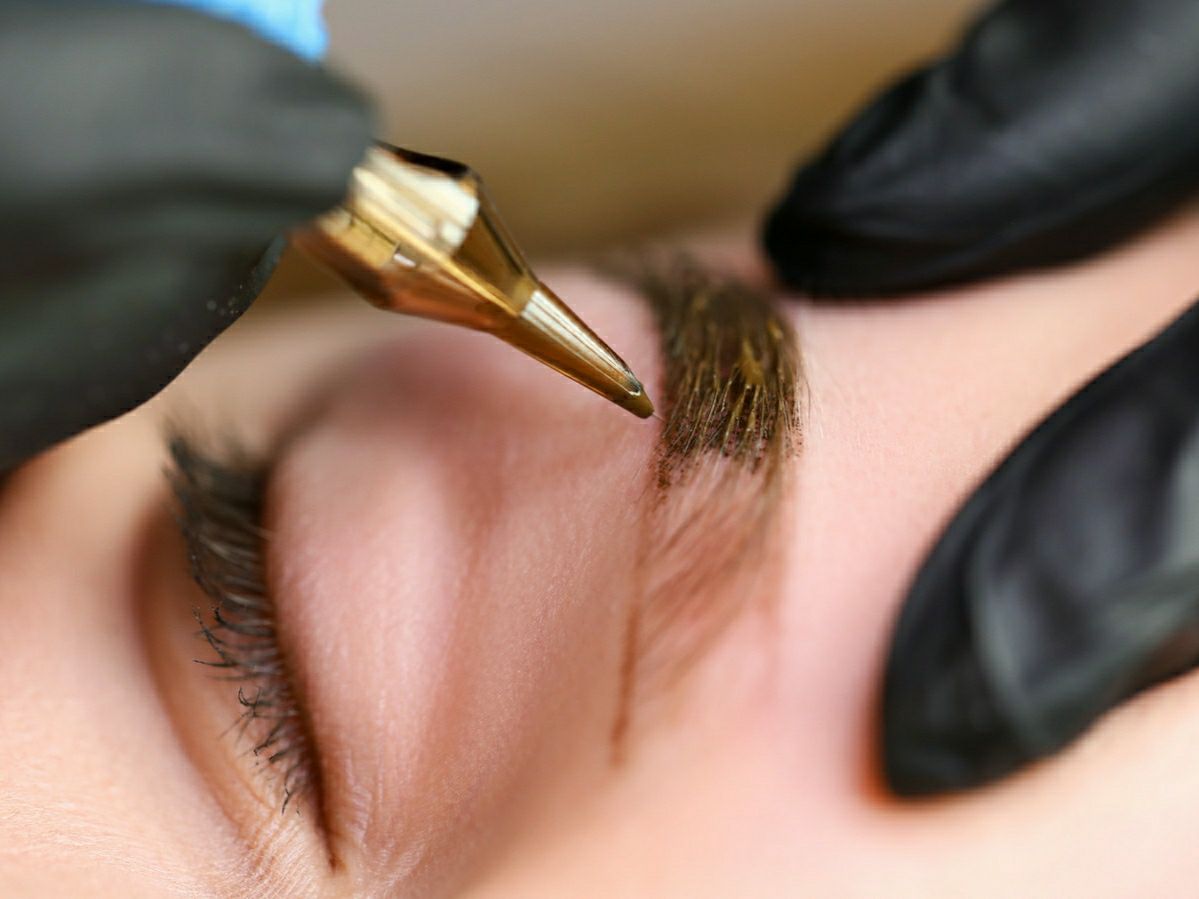 Powder brows permanent makeup Brooklyn NYC — microblading alternative
